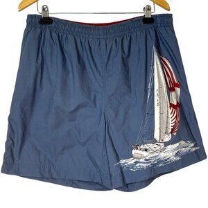 Vintage Polo Sport Ralph Lauren Sailboat Swim Trunks Shorts‎ - Men’s size Large